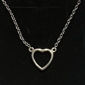 Sterling silver heart necklace